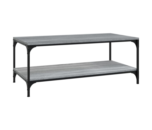 Mesa de centro madera contrachapada gris Sonoma 100x50x40 cm