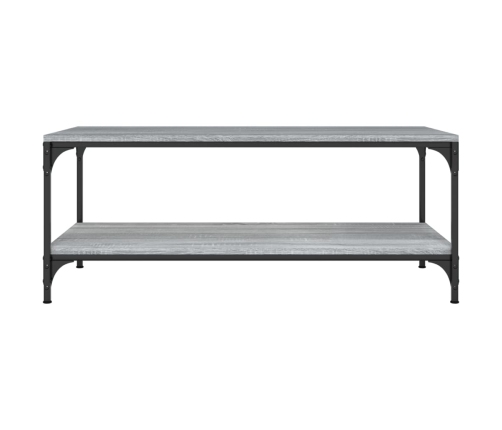 Mesa de centro madera contrachapada gris Sonoma 100x50x40 cm