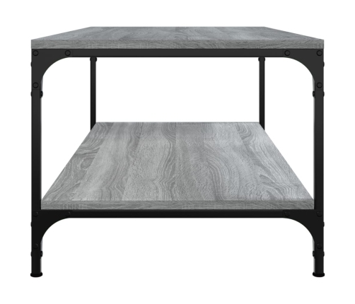 Mesa de centro madera contrachapada gris Sonoma 100x50x40 cm