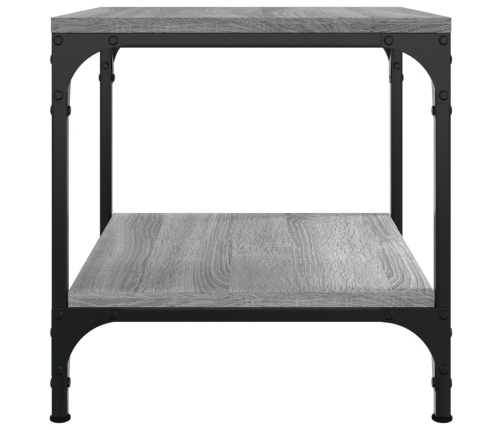 Mesa de centro madera contrachapada gris Sonoma 50x50x40 cm