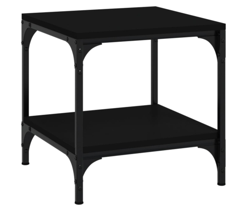 vidaXL Mesa auxiliar de madera contrachapada negro 40x40x40 cm