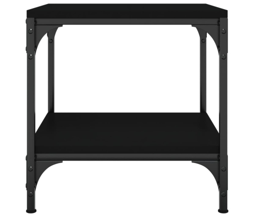 vidaXL Mesa auxiliar de madera contrachapada negro 40x40x40 cm