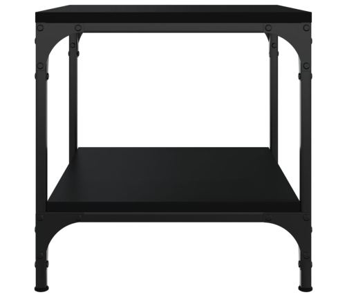 vidaXL Mesa auxiliar de madera contrachapada negro 40x40x40 cm