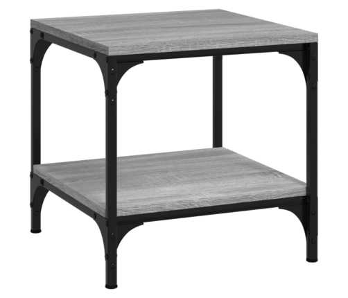 Mesa auxiliar de madera contrachapada gris Sonoma 40x40x40 cm