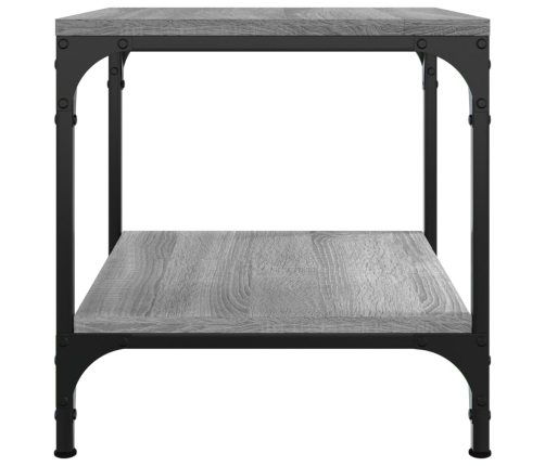 Mesa auxiliar de madera contrachapada gris Sonoma 40x40x40 cm