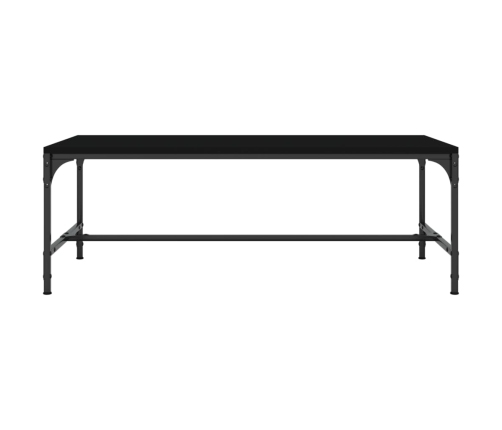 Mesa de centro de madera contrachapada negro 100x50x35 cm