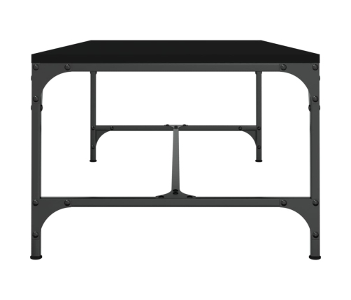 Mesa de centro de madera contrachapada negro 100x50x35 cm