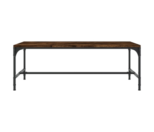 vidaXL Mesa de centro madera contrachapada roble ahumado 100x50x35 cm