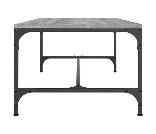 Mesa de centro madera contrachapada gris Sonoma 100x50x35 cm