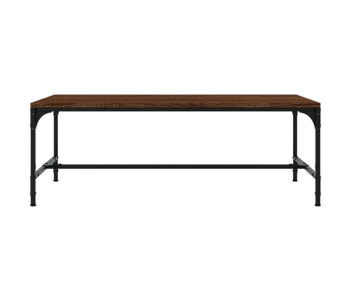 vidaXL Mesa de centro madera contrachapada marrón roble 100x50x35 cm