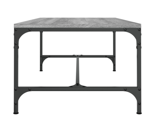 vidaXL Mesa de centro madera contrachapada gris Sonoma 80x50x35 cm