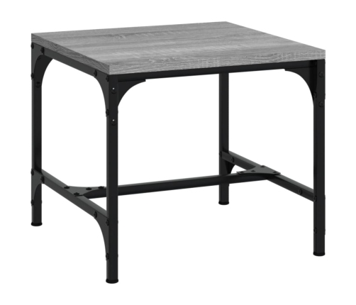 Mesa de centro madera contrachapada gris Sonoma 50x50x35 cm