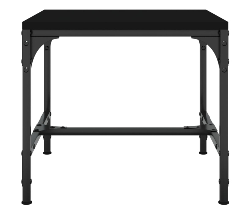 Mesa auxiliar de madera contrachapada negro 40x40x35 cm