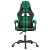 Silla gaming giratoria cuero sintético negro y verde