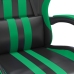 Silla gaming giratoria cuero sintético negro y verde