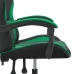 Silla gaming giratoria cuero sintético negro y verde