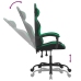 Silla gaming giratoria cuero sintético negro y verde