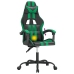 Silla gaming giratoria cuero sintético negro y verde