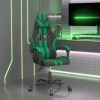 Silla gaming giratoria cuero sintético negro y verde