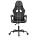 Silla gaming giratoria cuero sintético negro y gris