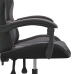 Silla gaming giratoria cuero sintético negro y gris