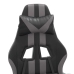 Silla gaming giratoria cuero sintético negro y gris