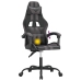 Silla gaming giratoria cuero sintético negro y gris