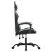 Silla gaming giratoria cuero sintético negro y blanco