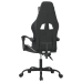 Silla gaming giratoria cuero sintético negro y blanco