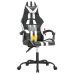 Silla gaming giratoria cuero sintético negro y blanco