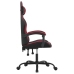 Silla gaming giratoria cuero sintético negro y rojo vino tinto