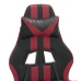 Silla gaming giratoria cuero sintético negro y rojo vino tinto