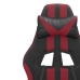 Silla gaming giratoria cuero sintético negro y rojo vino tinto