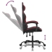 Silla gaming giratoria cuero sintético negro y rojo vino tinto