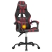 Silla gaming giratoria cuero sintético negro y rojo vino tinto