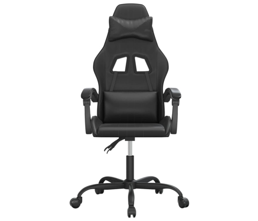 Silla gaming giratoria cuero sintético negro