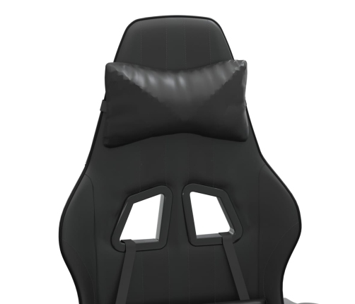 Silla gaming giratoria cuero sintético negro