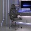 Silla gaming giratoria cuero sintético negro