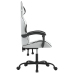 Silla gaming giratoria cuero sintético blanco y negro