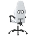 Silla gaming giratoria cuero sintético blanco y negro