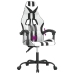 Silla gaming giratoria cuero sintético blanco y negro