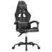 Silla gaming giratoria cuero sintético negro y camuflaje