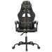 Silla gaming giratoria cuero sintético negro y camuflaje