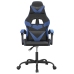 Silla gaming giratoria cuero sintético negro y azul