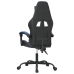 Silla gaming giratoria cuero sintético negro y azul