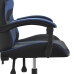 Silla gaming giratoria cuero sintético negro y azul