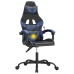 Silla gaming giratoria cuero sintético negro y azul