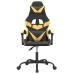 Silla gaming giratoria cuero sintético negro y dorado