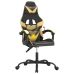 Silla gaming giratoria cuero sintético negro y dorado