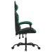 Silla gaming giratoria cuero sintético negro y verde